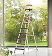 HAILO - Escabeau de sécurité pliable en aluminium 6 marches larges Hailo L100 - vignette