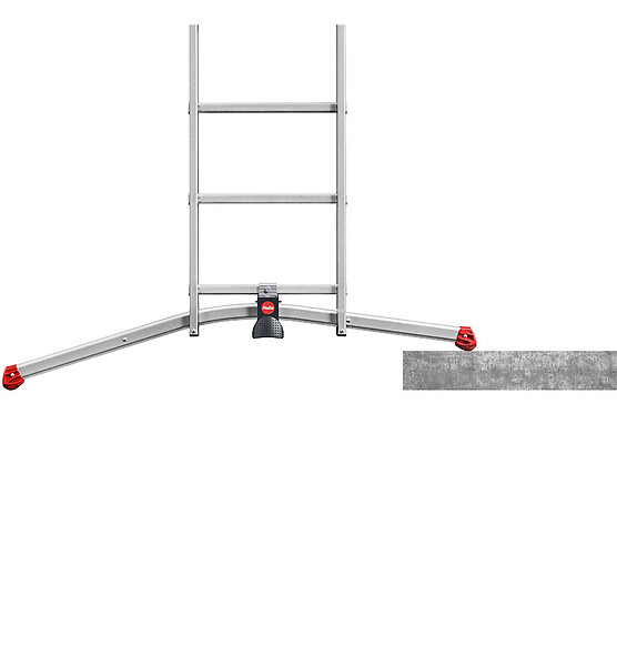 HAILO - Echelle transformable 3 plans 3x12 échelons 8,1m/8,8m en Aluminium Hailo S 120 Pro - large