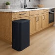 KITCHEN MOVE - Poubelle push inox PORTLAND noir 60L - vignette
