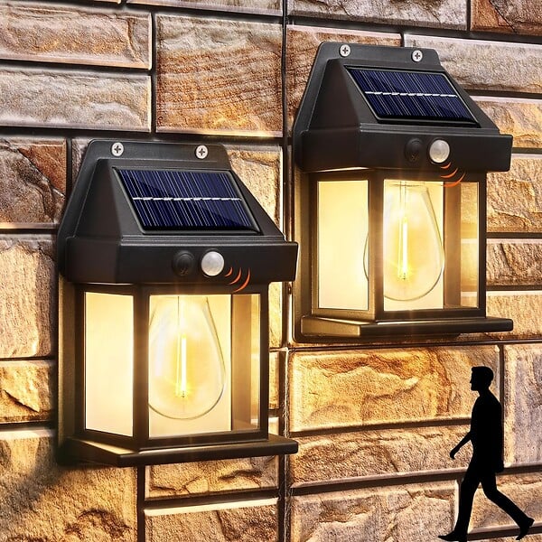 LUMISKY - 4 Appliques murales solaires SUNFLARE H17cm - large