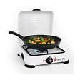 INTEC - Réchaud à gaz portable 1 feu 1500W Blanc Brûleur fonte amovible Gaz butane/propane Cuisson d'appoint Exterieure Camping GOLD - vignette