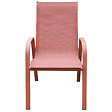 HAPPY GARDEN - Lot de 8 chaises MARBELLA en textilène terracotta - aluminium terracotta - vignette
