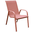 HAPPY GARDEN - Lot de 8 chaises MARBELLA en textilène terracotta - aluminium terracotta - vignette