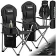 TECTAKE - Chaise de camping rembourrée pliable MTX noir - vignette