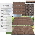 TECTAKE - Lot de dalles de terrasse TEGULAS en WPC aspect bois marron - vignette