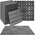 TECTAKE - Dalles terrasse en wpc gris clipsables avec système clic surface antidérapante 31x31x2,2 cm - vignette