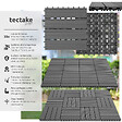 TECTAKE - Dalles terrasse en wpc gris clipsables avec système clic surface antidérapante 31x31x2,2 cm - vignette