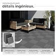 TECTAKE - Dalles terrasse en wpc gris clipsables avec système clic surface antidérapante 31x31x2,2 cm - vignette