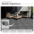 TECTAKE - Lot de dalles de terrasse TEGULAS en WPC aspect bois gris - vignette