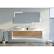 DISTRIBAIN - Meuble de salle de bain SANZA 1600 BLANC et Bois Naturel - vignette
