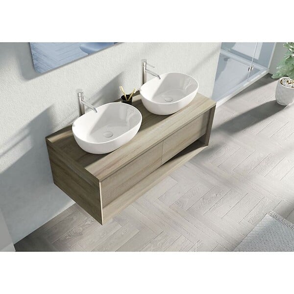 DISTRIBAIN - Meuble de salle de bain SANZA 1200 Scandinave - large