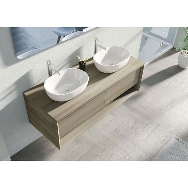 DISTRIBAIN - Meuble de salle de bain SANZA 1400 Scandinave - large