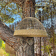 LUMISKY - Suspension Extérieure Herbe Marine Beige D38cm Câble 5m - vignette