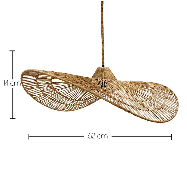 LUMISKY - Suspension MARBELLA Extérieure Jute Beige D63cm - large