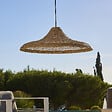 LUMISKY - Suspension Extérieure Herbe Marine Beige D70cm Câble 5m - vignette