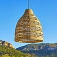 LUMISKY - Suspension Extérieure Herbe Marine Beige D50cm Câble 5m - vignette