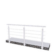 AICA SANITAIRE - Garde-corps - Pour intérieur et extérieur - Aluminium argenté - Avec 5 traverses et 1 main courante - 200cm - Fixation latérale - vignette
