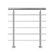 AICA SANITAIRE - Garde-corps avec main courante, 100cm, en acier inoxydable 304, garde-corps avec 5 traverses, pour intérieur et extérieur - vignette