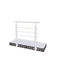 AICA SANITAIRE - Garde-corps - Pour intérieur et extérieur - Aluminium argenté - Avec 5 traverses et 1 main courante - 100cm - Fixation latérale - vignette