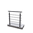 AICA SANITAIRE - Garde-corps - Aluminium Noir - 100cm - Avec 5 traverses et 1 main courante - Pour intérieur et extérieur - Fixation à  plat - vignette