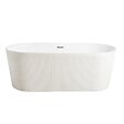STANO - Baignoire îlot cannelée design ovale CORBIN blanche 170 cm - vignette