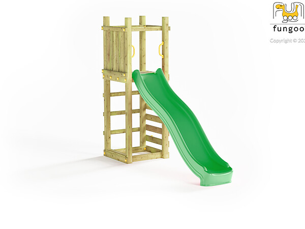 FUNGOO - Aire de jeux Funny 3 Light avec tour et mur d'escalade - Fungoo - large