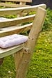 PLUS A/S - Table pique nique bois ronde avec bancs et dossiers 8pers pin naturel - vignette