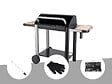 SOMAGIC - Barbecue charbon Vulcano 3000 + Kit tournebroche + Gant de protection + Malette 8 accessoires inox - Somagic - vignette