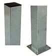 PLUS A/S - Poteau acier carré avec base : 8×8×150cm incl. 1 cache-poteau - vignette