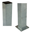 PLUS A/S - Poteau acier carré avec base : 8×8×186cm incl. 1 cache-poteau - vignette