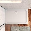 AICA SANITAIRE - Receveur de douche extra-plat rectangle 90x80cm avec une bonde design ultra-mince ,le siphon, le couvercle chromé, intégré - vignette
