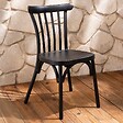 OVIALA - Chaise de terrasse en aluminium noire - Braga - vignette