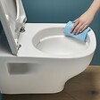 JACOB DELAFON - Pack WC suspendu sans bride Struktura+ bâti-support + plaque blanc + tabouret bois - vignette