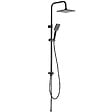 HYDROLAND - BLACKROMA Colonne de douche sans mitigeur hauteur réglable 80 à 115 cm, Noir mat - vignette