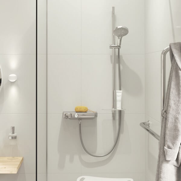 GROHE - Pommeau de douche Rainshower Smartactive 130 3 jets avec barre - large