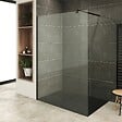 SANIVERRE - ROMA-BLACK Paroi douche Italienne 160x200cm transparent, verre 10mm, profilés noirs - vignette