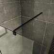 SANIVERRE - ROMA-BLACK Paroi douche Italienne 160x200cm transparent, verre 10mm, profilés noirs - vignette