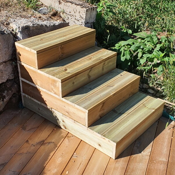 VINUOVO - BLOCKY - Marche d'escalier modulable - 2 planches L-160cm H17cm - large