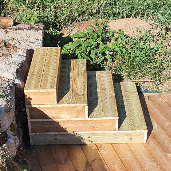 VINUOVO - BLOCKY - Marche d'escalier modulable - 6 planches L-160cm H17cm - large