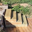 VINUOVO - BLOCKY - Marche d'escalier modulable - 6 planches L-160cm H17cm - vignette