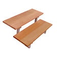 VINUOVO - Escalier en acier BALI, 2 marches en bois exotique Bangkirai, Hauteur 37 cm - L 60 cm - vignette