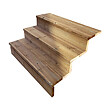VINUOVO - BERLIN Escalier extérieur bois 3 marches H 54cm L-100cm - avec contre marche - vignette