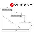 VINUOVO - BERLIN Escalier extérieur bois 3 marches H 54cm L-100cm - avec contre marche - vignette