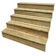 VINUOVO - BERLIN Escalier extérieur bois 5 marches H 88cm L-140cm - avec contre marche - vignette