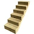 VINUOVO - BERLIN Escalier extérieur bois 6 marches H 105cm L-60cm - avec contre marche - vignette