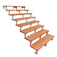 VINUOVO - Escalier en acier BALI, 8 marches en bois exotique Bangkirai, Hauteur 139 cm - L 120 cm - vignette