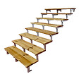 VINUOVO - Escalier OSLO métal et pin - H 139cm -8 marches -largeur 160cm -- sans contre marches - vignette