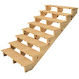VINUOVO - BERLIN Escalier extérieur bois 8 marches H 139cm L-120cm - sans contre marche - vignette