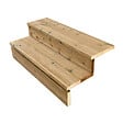 VINUOVO - BERLIN Escalier extérieur bois 2 marches H 37cm L-100cm - avec contre marche - vignette