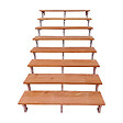 VINUOVO - Escalier en acier BALI, 8 marches en bois exotique Bangkirai, Hauteur 139 cm - L 140 cm - vignette